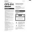 SONY CFS-914 Instrukcja Obsługi
