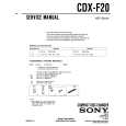 SONY CDXF20 Instrukcja Serwisowa
