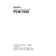 SONY PCM7040 Instrukcja Obsługi