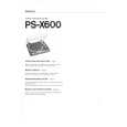 SONY PS-X600 Instrukcja Obsługi
