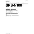 SONY SRSN100 Instrukcja Obsługi