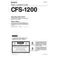 SONY CFS-1200 Instrukcja Obsługi