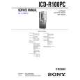 SONY ICDR100PC Instrukcja Serwisowa