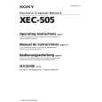 SONY XEC-505 Instrukcja Obsługi