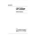 SONY UP-2200P Instrukcja Serwisowa