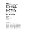 SONY DVW-500/1 Instrukcja Obsługi