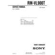 SONY RMVL900T Instrukcja Serwisowa