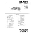 SONY XM-C2000 Instrukcja Obsługi