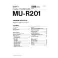SONY MU-R201 Instrukcja Obsługi
