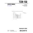SONY TCM150 Instrukcja Serwisowa