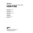 SONY HDW-F500 Instrukcja Serwisowa