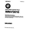 SONY WM-F3010 Instrukcja Obsługi