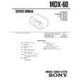 SONY MDX60 Instrukcja Obsługi