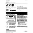 SONY CFD-31 Instrukcja Obsługi
