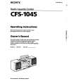 SONY CFS-1045 Instrukcja Obsługi