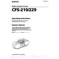 SONY CFS-229 Instrukcja Obsługi