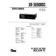 SONY XR3690RDS Instrukcja Serwisowa