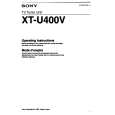 SONY XT-U400V Instrukcja Obsługi