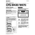 SONY CFS-W430 Instrukcja Obsługi