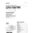 SONY CFD-750 Instrukcja Obsługi