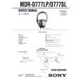 SONY MDR-D777LP Instrukcja Serwisowa
