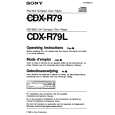 SONY CDX-R79 Instrukcja Obsługi