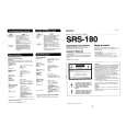 SONY SRS180 Instrukcja Obsługi