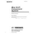 SONY MHC-GX20 Instrukcja Obsługi