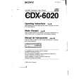 SONY CDX-6020 Instrukcja Obsługi