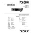 SONY PCM-2800 Instrukcja Serwisowa