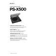 SONY PS-X500 Instrukcja Obsługi