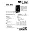 SONY WMF203 Instrukcja Serwisowa