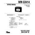 SONY WM-GX414 Instrukcja Serwisowa