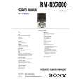 SONY RMNX7000 Instrukcja Serwisowa