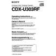 SONY CDX-U303RF Instrukcja Obsługi