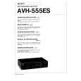 SONY AVH-555ES Instrukcja Obsługi