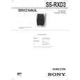 SONY SSRXD3 Instrukcja Serwisowa