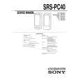 SONY SRS-PC40 Instrukcja Serwisowa