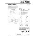 SONY CXS-2000 Instrukcja Serwisowa
