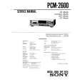 SONY PCM-2600 Instrukcja Serwisowa