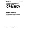 SONY ICF-M350V Instrukcja Obsługi