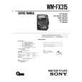 SONY WM-FX315 Instrukcja Serwisowa
