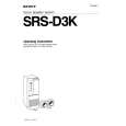 SONY SRS-D3K Instrukcja Obsługi