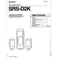 SONY SRS-D2K Instrukcja Obsługi