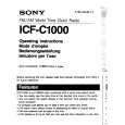 SONY ICF-C1000 Instrukcja Obsługi