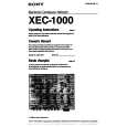 SONY XEC-1000 Instrukcja Obsługi
