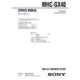 SONY MHCGX40 Instrukcja Serwisowa
