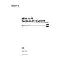 SONY MHC-551 Instrukcja Obsługi