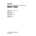 SONY MAV-1000 Instrukcja Serwisowa
