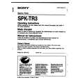 SONY SPKTR3 Instrukcja Obsługi